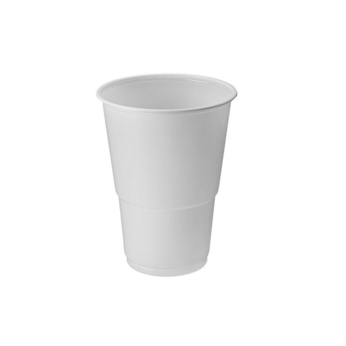 Set de vasos reutilizables Algon Plástico Blanco 15 Piezas 330 ml (24 Unidades) 1