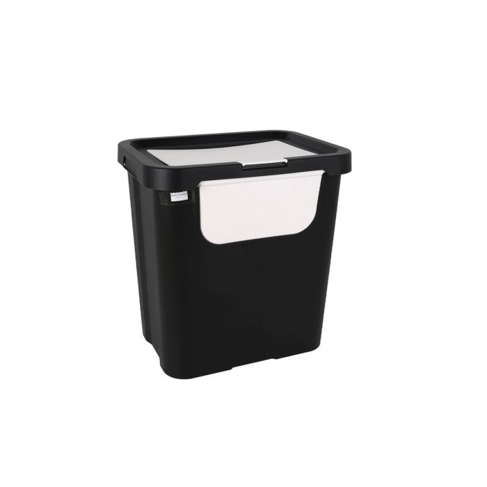 Cubo de Basura para Reciclaje Tontarelli Moda double Blanco (6 Unidades) 24 L 1
