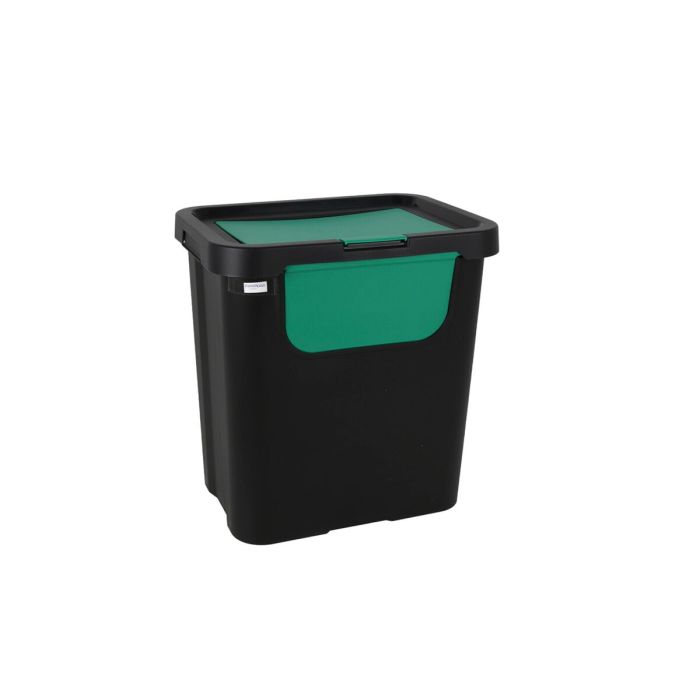 Cubo de Basura para Reciclaje Tontarelli Moda double Verde (6 Unidades) 24 L 1