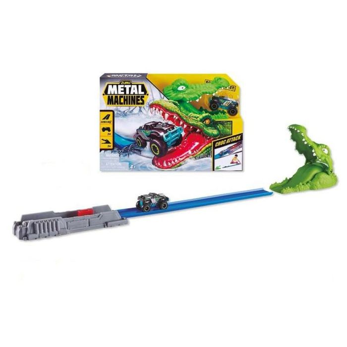 Pista metal machines croc attack, incluye 1 coche 30x9'5x20cm