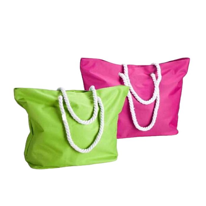 Bolsa de Playa Verde Rosa Oxford 59 x 19 x 40 cm 3