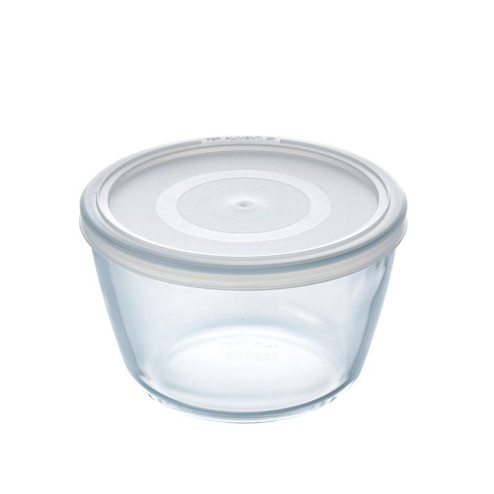 Fiambrera Redonda con Tapa Pyrex Cook & Freeze 1,1 L 15 x 15 x 10 cm Transparente Silicona Vidrio (4 Unidades) 1