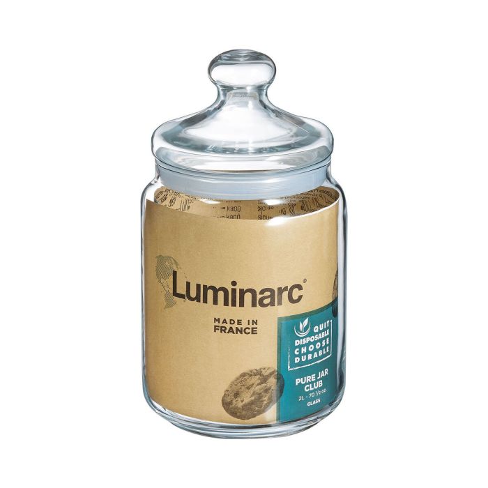 Tarro Luminarc Club Transparente Vidrio 1,5 L (6 Unidades) 2