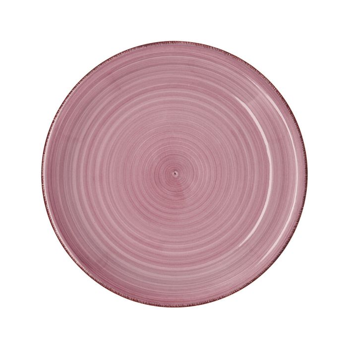 Plato Llano Quid Vita Peoni Cerámica Rosa Ø 27 cm (12 Unidades) 1