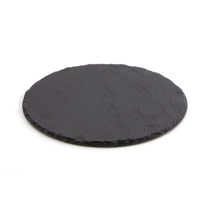 Bandeja de Cerámica Efecto Pizarra Quid Select Redondo Negro (25 cm) (12 Unidades) 1