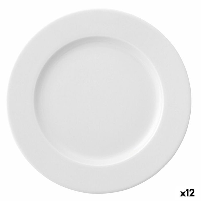 Plato Llano Ariane Prime Blanco Cerámica Ø 27 cm (12 Unidades)