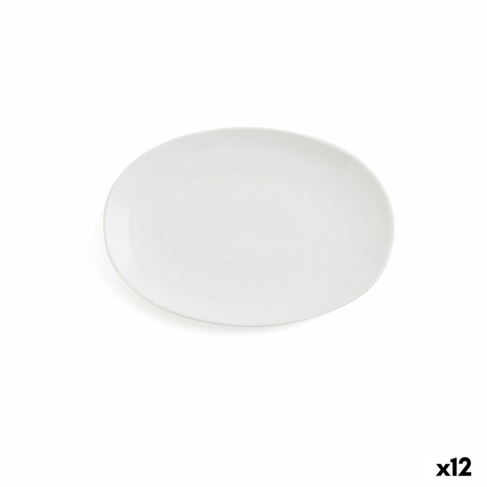 Fuente de Cocina Ariane Vital Coupe Ovalado Blanco Cerámica Ø 21 cm (12 Unidades)