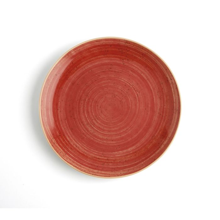 Plato Llano Ariane Terra Cerámica Rojo (Ø 27 cm) (6 Unidades) 2