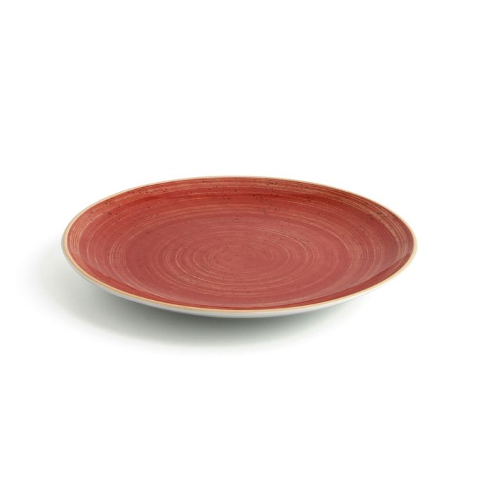 Plato Llano Ariane Terra Cerámica Rojo (Ø 27 cm) (6 Unidades) 1