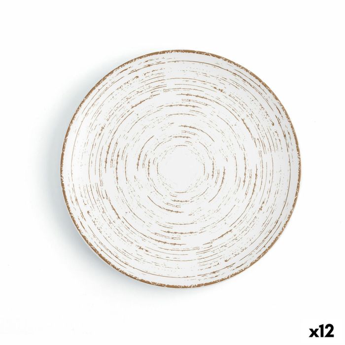 Plato Llano Porcelana Tornado White Ariane 21 cm (12 Unidades)