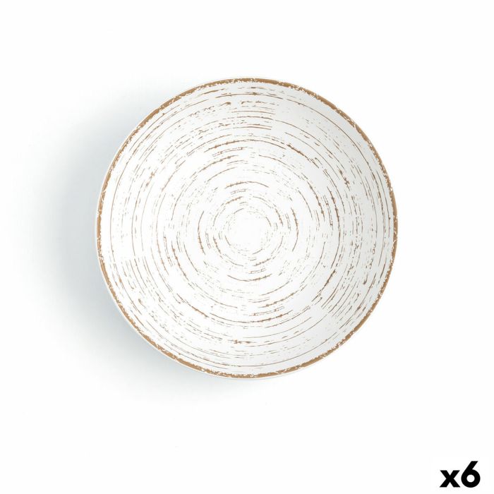 Plato Hondo Porcelana Tornado White Ariane 21 cm (6 Unidades)