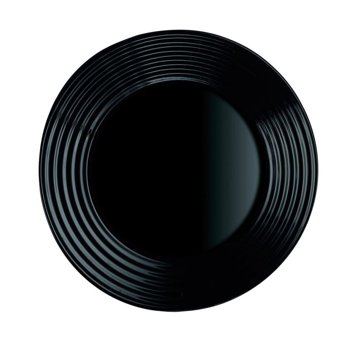 Plato de Postre Luminarc Harena Negro Vidrio (19 cm) (24 Unidades) 1