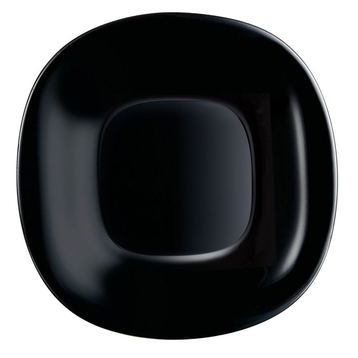 Plato de Postre Luminarc Carine Negro Vidrio (19 cm) (24 Unidades) 1