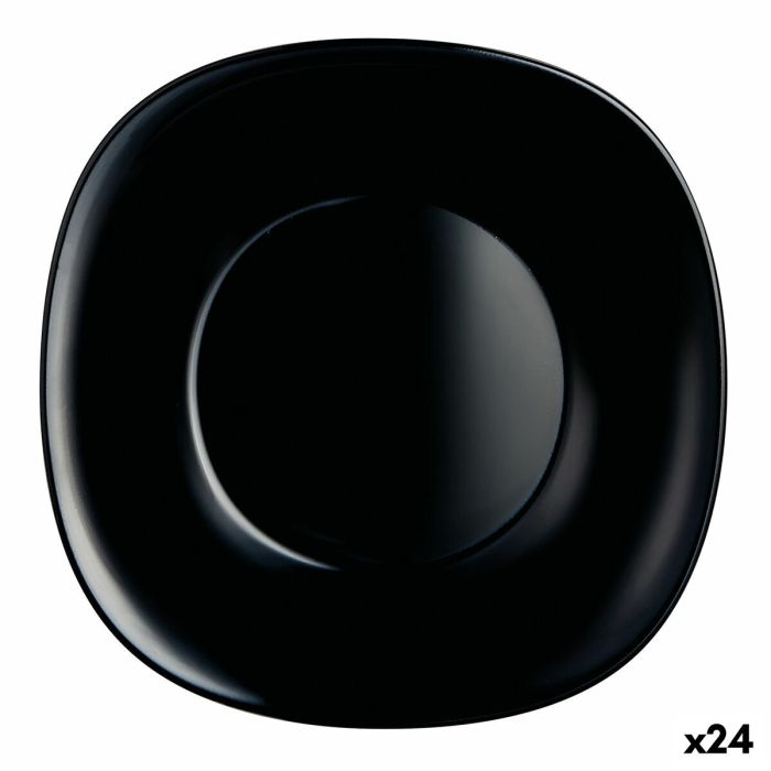 Plato Hondo Luminarc Carine Negro Vidrio (Ø 23,5 cm) (24 Unidades)