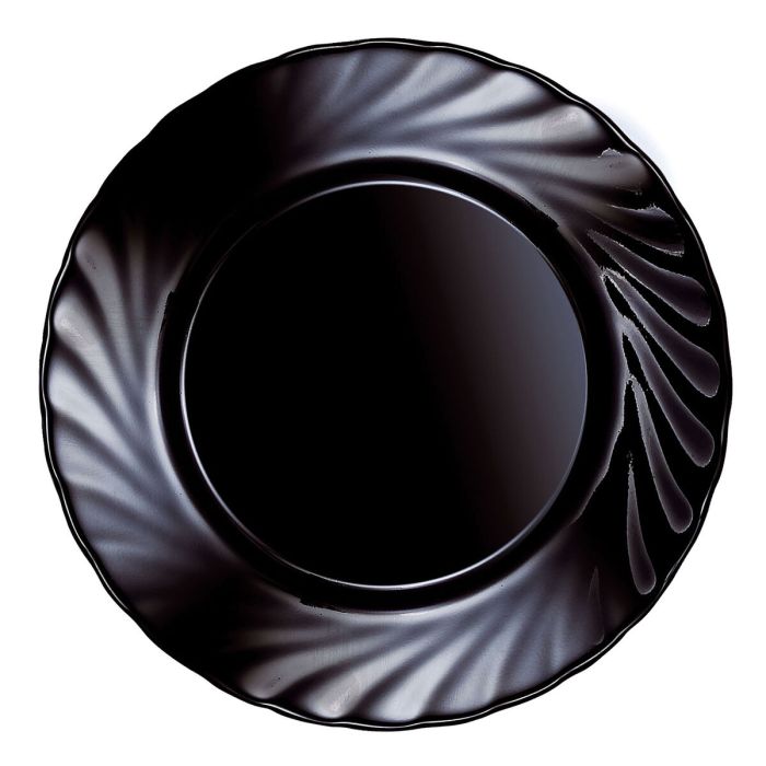 Plato de Postre Luminarc Trianon Negro Vidrio (Ø 19,5 cm) (24 Unidades) 1