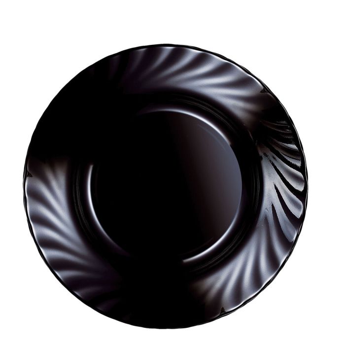 Plato Hondo Luminarc Trianon Negro Vidrio (ø 22,5 cm) (24 Unidades) 1