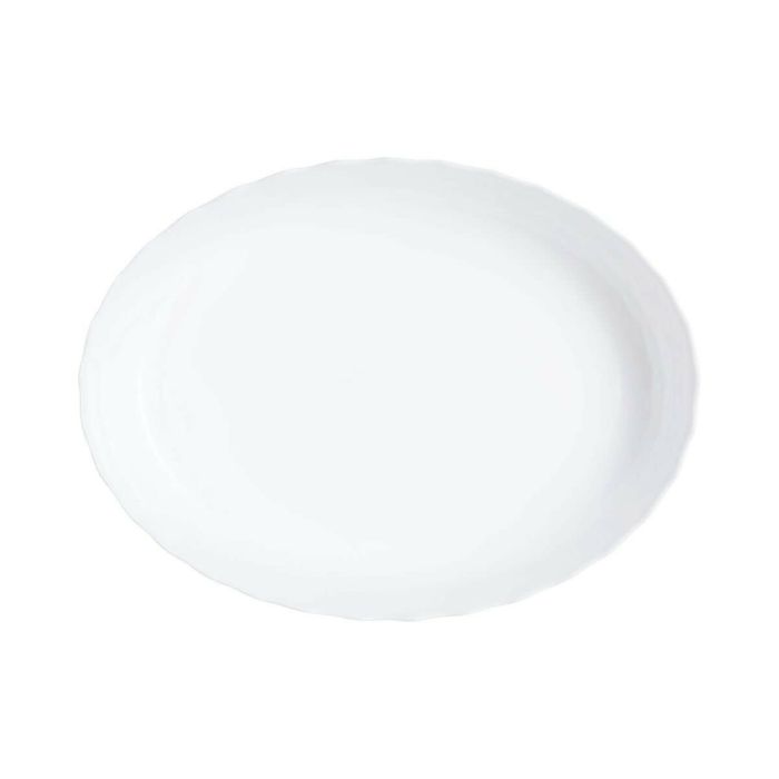 Fuente de Cocina Luminarc Trianon Ovalado Blanco Vidrio 31 x 24 cm (6 Unidades) 1