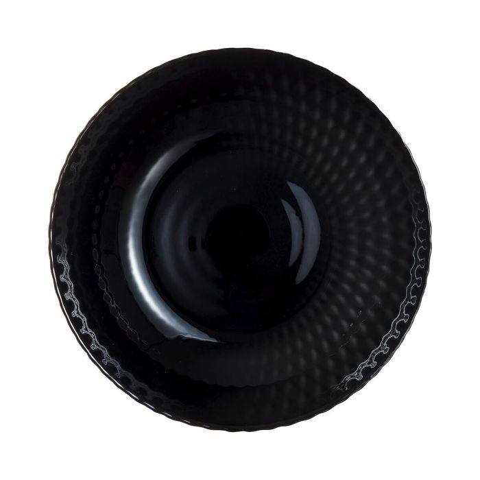 Plato Hondo Luminarc Pampille Negro Vidrio (20 cm) (24 Unidades) 1