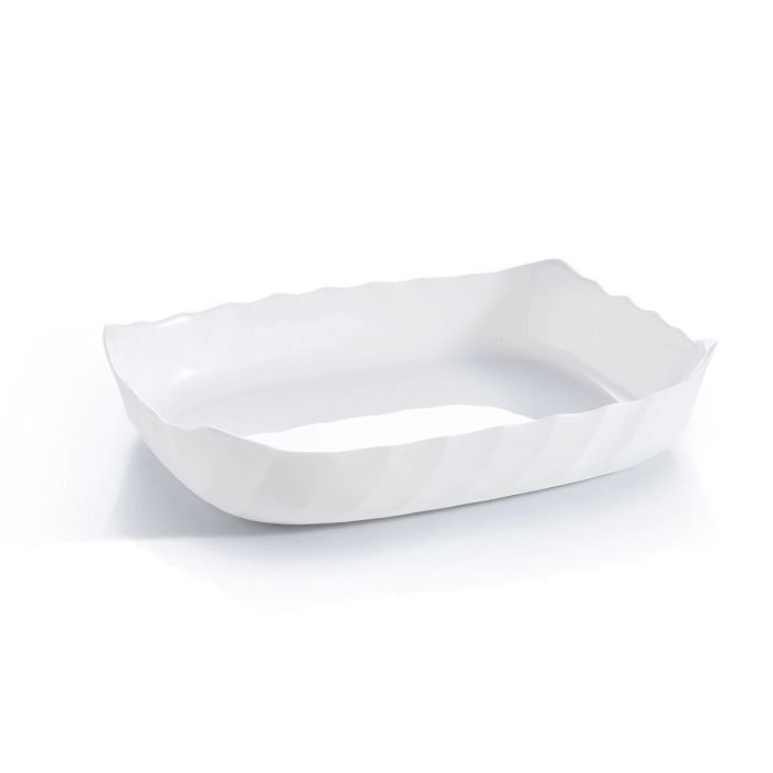 Fuente de Cocina Luminarc Smart Cuisine Rectangular Blanco Vidrio 29 x 30 cm (6 Unidades) 2