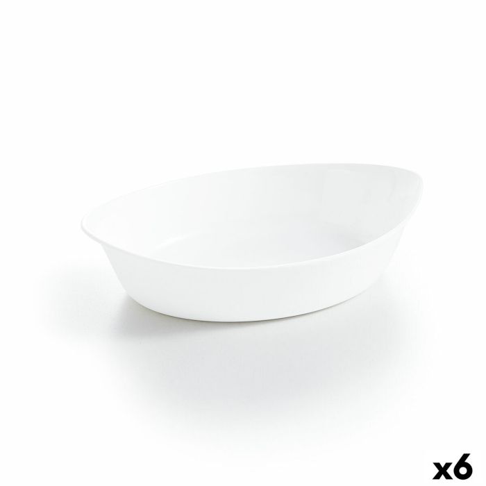 Fuente de Cocina Luminarc Smart Cuisine Ovalado Blanco Vidrio 25 x 15 cm (6 Unidades)