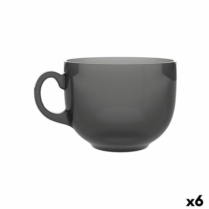 Taza Luminarc Alba Gris Vidrio 500 ml (6 Unidades)