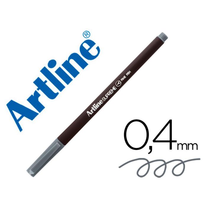 Rotulador Artline Supreme Epfs200 Fine Liner Punta De Fibra Gris 0,4 mm 12 unidades