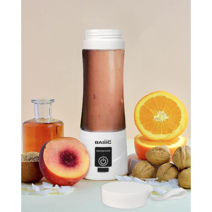 Inde Batidora de Vaso Portátil Recargable Basic Home, Capacidad 380 ml, 24 x 7.5 cm (6 Unidades)