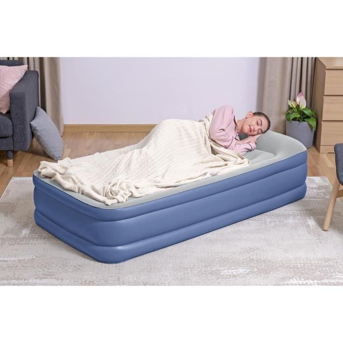 Bestway 67628 Cama Inflable 1 Plaza, 191x97x46 cm, Bomba Eléctrica Integrada y Estructura de Cama 3