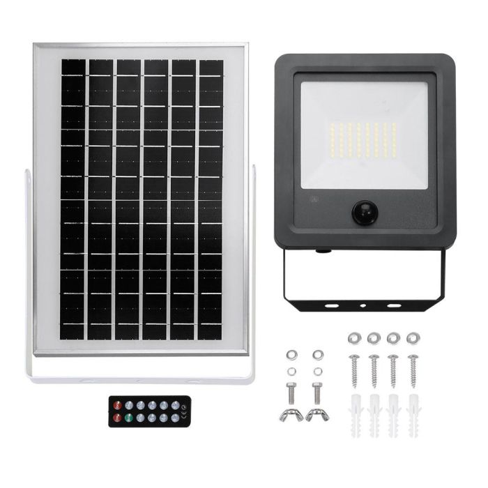 Foco proyector solar con sensor 100 W 1.200lm 6.500k 3 Foco proyector solar con sensor 100 W 1.200lm 6.500k 3