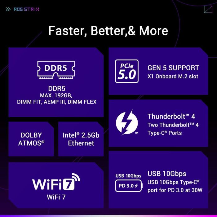 ASUS ROG STRIX Z890-F GAMING WiFi Placa Base ATX Intel LGA 1851 DDR5 con Wi-Fi 7 y Bluetooth 5.4 para PC 27