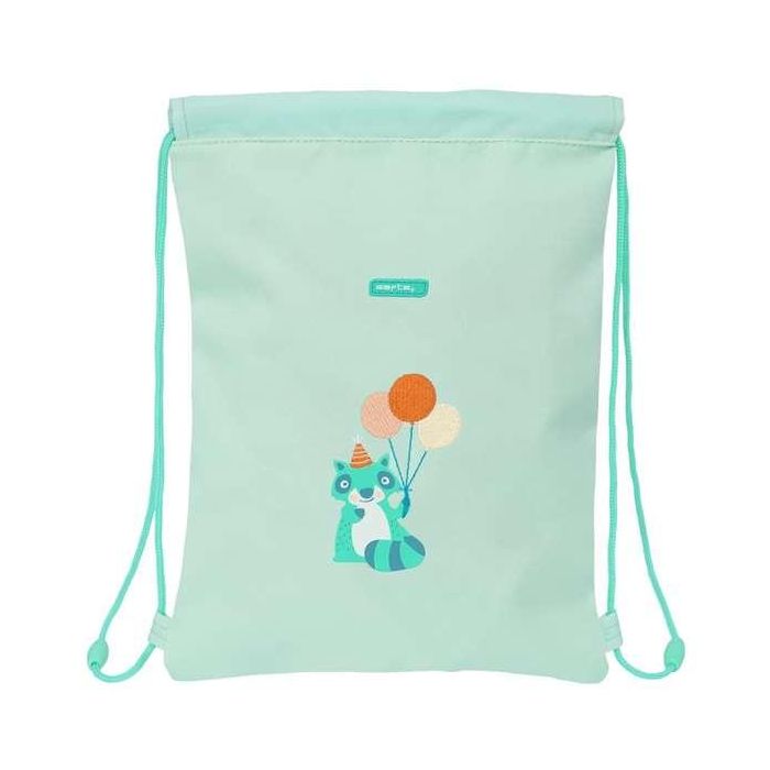 Bolsa Mochila con Cuerdas Safta Fiesta Verde 26 x 34 x 1 cm