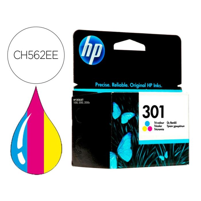 Ink-Jet Hp N.301 Tricolor Deskjet 1050 -2540 -3050 - Envy 4500- 5530 Officejet 26204630