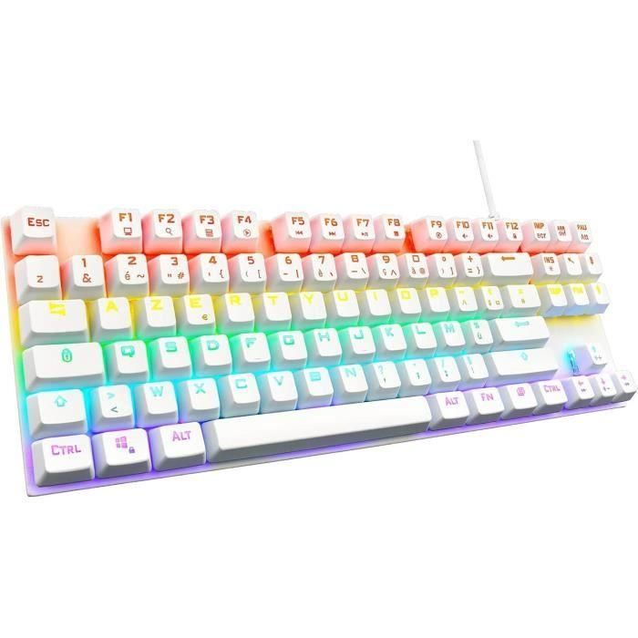 Teclado del jugador - The G -lab - Keyz -Mercury -W/FR - Mecánica - TKL - White