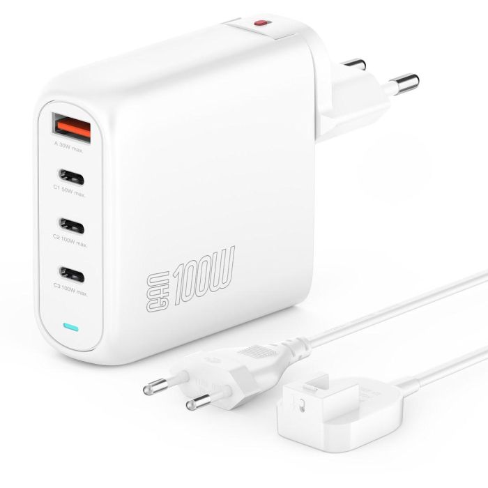 4smarts Ladegert GaN Flex Pro 100W 3 USB-C+1 USB-A. wei 0 4smarts Ladegert GaN Flex Pro 100W 3 USB-C+1 USB-A. wei 0