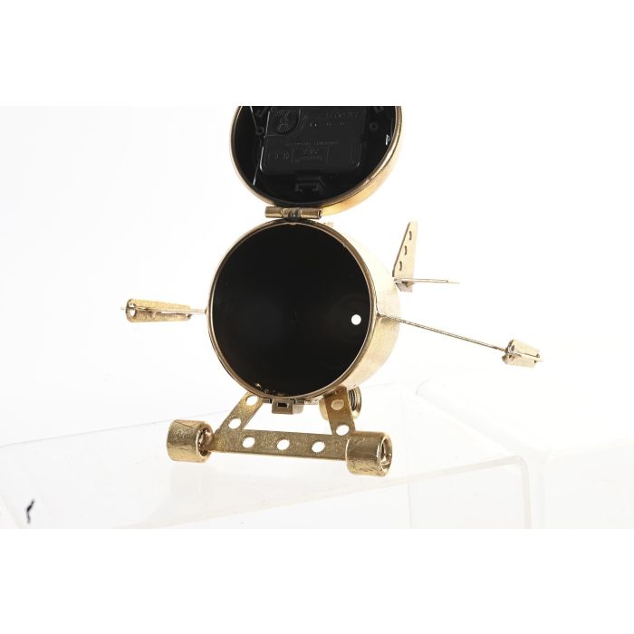 DKD Home Decor Reloj Sobremesa Loft Dorado Plateado 16 x 13 x 23 cm (2 Unidades) 2