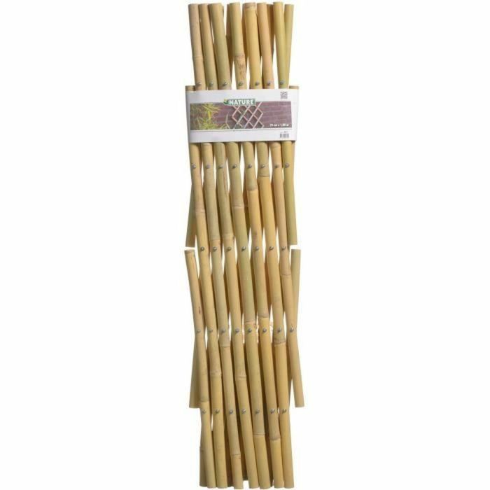 Nature Enrejado extensible de bambú natural Marrón 70x180cm. Celosía adaptable para facilitar el crecimiento de plantas trepadoras y decorar paredes. 2