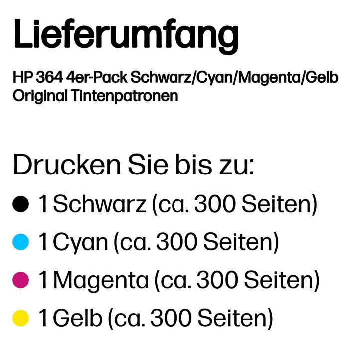 HP Photosmart D5460 nº364 Pack 4 Cartuchos (N/C/M/Y) 1