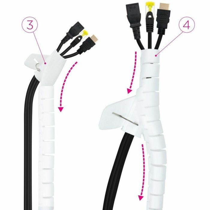 Organizador de Cables NANOCABLE 10.36.0002-W Blanco Plástico 0 Organizador de Cables NANOCABLE 10.36.0002-W Blanco Plástico 0