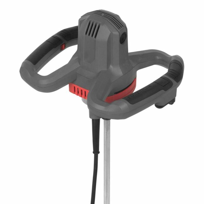 Powerplus POWE80070 Mezclador de Concreto y Pintura 1200W, Agitador 120mm x 590mm, Control Velocidad Electrónico 0-700 rpm, Caja Engranajes Aluminio 1