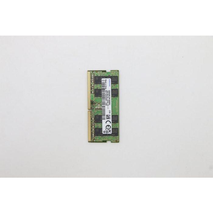 Lenovo SoDIMM memory module, 16GB capacity, DDR4 standard, 3200MHz speed, 1.2V voltage, dual rank, unbuffered design. 2
