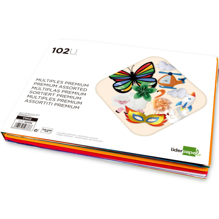 Liderpapel Bloc Trabajos Manuales Premium 240x315mm 102 Hojas Colores Surtidos 2