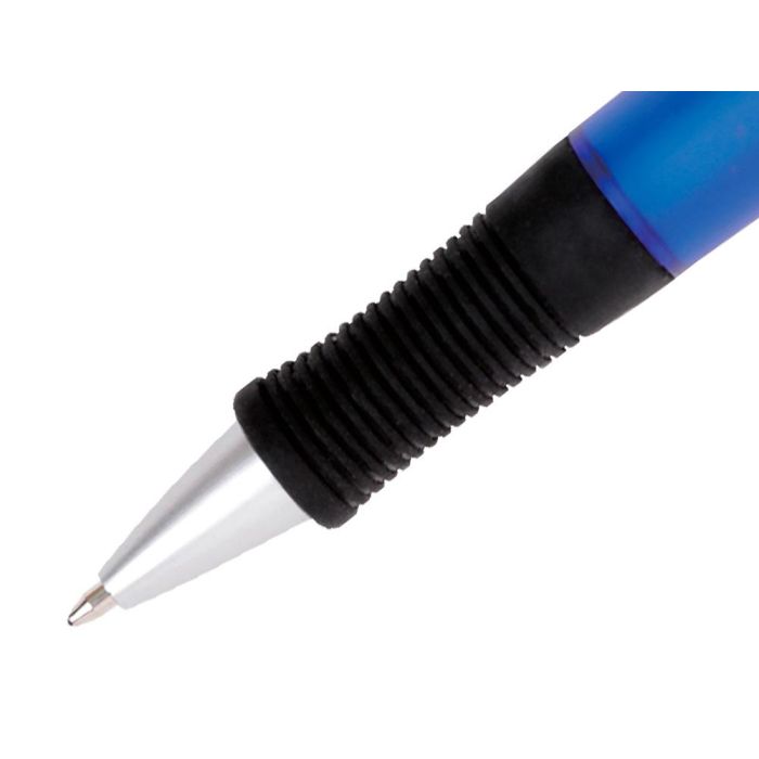 Boligrafo Q-Connect Premium Retractil Con Sujecion De Caucho Color Azul Punta 1 mm 10 unidades 2