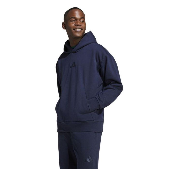 Sudadera con Capucha Hombre Adidas All Szn Fleece Hoodie Azul XL 4