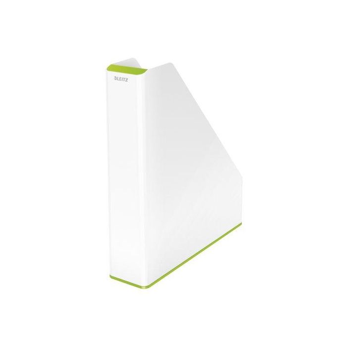 Revistero Plastico Leitz Wow Dual Verde Metalizado/Blanco