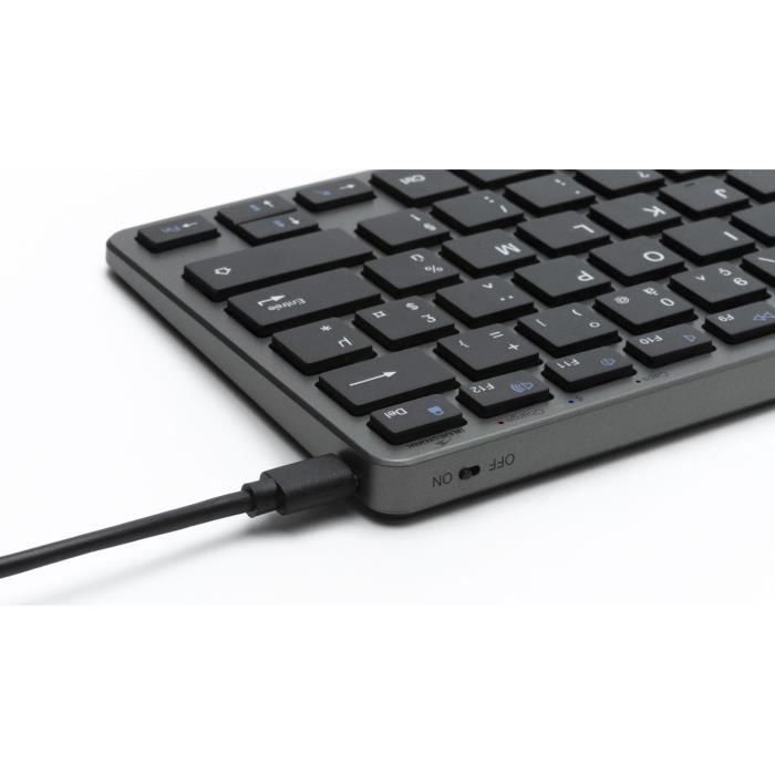 Teclado TKL - BLUESTORK - Bluetooth + PC 2.4Ghz - Gris y Negro 2