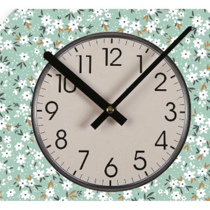 Reloj de Pared Versa Flores Madera 4 x 30 x 30 cm 1