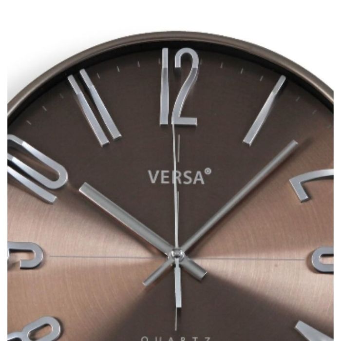 Reloj de Pared Versa Plateado Plástico Cuarzo 4,3 x 30 x 30 cm 1