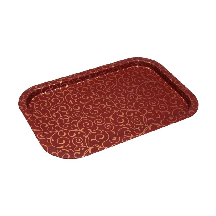 Bandeja Versa Serpentine Rojo Metal 32 x 1,5 x 34 cm 1