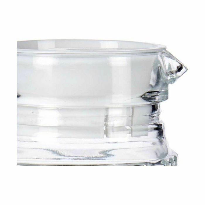 Jarra Rayas Transparente Blanco Plástico Vidrio 1 L 1