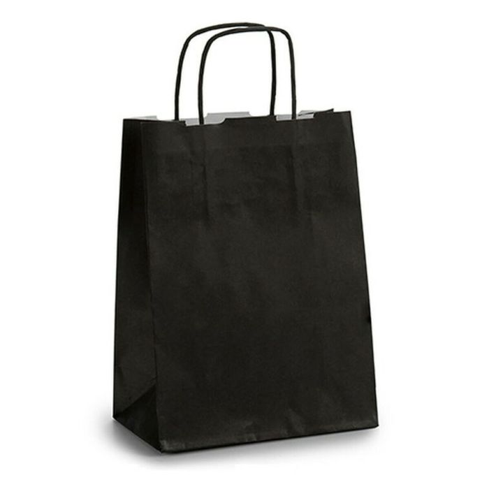 Bolsa de Papel Negro (18 x 8 x 31 cm) (25 Unidades) 2